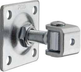 Zawias PSG 61.018.01 z szyldem 80x80x3mm - gwint M16 (regulowany, ucho ocynkowane)