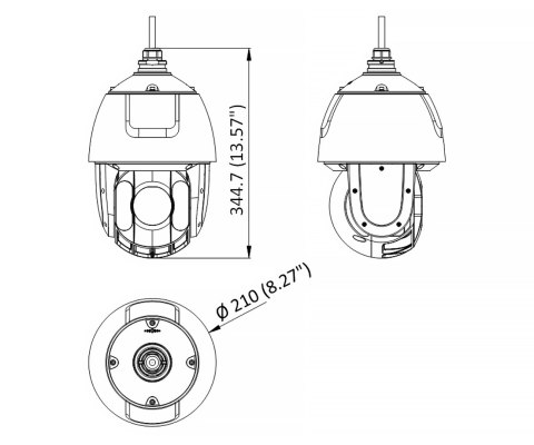 KAMERA IP SZYBKOOBROTOWA DS-2DE5425IW-AE(T5)/PL - 4 Mpx 4.8 ... 120 mm Hikvision