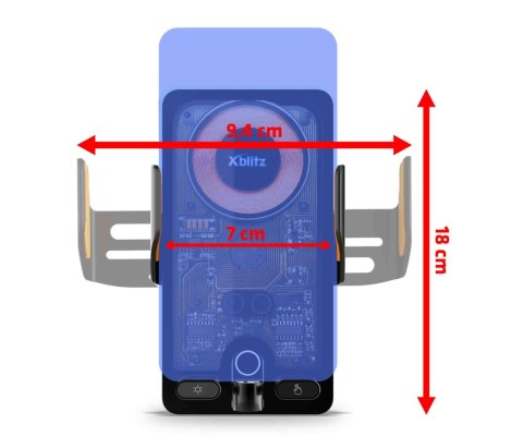 UCHWYT SAMOCHODOWY DO URZĄDZEŃ MOBILNYCH XB-FX7-EXCLUSIVE ZACISKOWY Xblitz