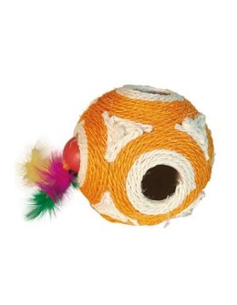 [W] ARQUIVET Piłka z sizalu z piłką i piórami 11,5 cm