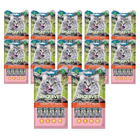 [Zestaw] ARQUIVET Kremowa przekąska z kurczakiem i krabem 12 x 5X14 g