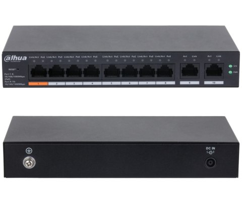 SWITCH POE CS4010-8GT-60 8-PORTOWY DAHUA