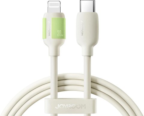Kabel Joyroom S-A53 30W USB-C - Lightning z fluorescencyjną końcówką 2 m - beżowy