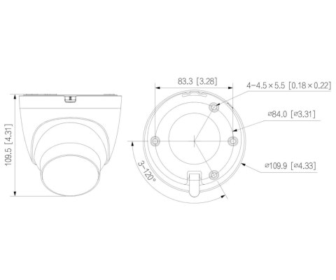 KAMERA IP IPC-HDW2849T-S-LED-0360B-PRO WizSense WizColor - 8 Mpx 3.6 mm DAHUA