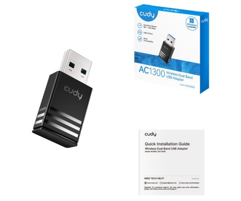 KARTA WLAN USB WU1300S 867 Mb/s, 400 Mb/s CUDY
