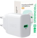ŁADOWARKA SIECIOWA Greencell PowerSource Solo30 30W 1xUSB-C PD 3.0 QC 4.0+ biała