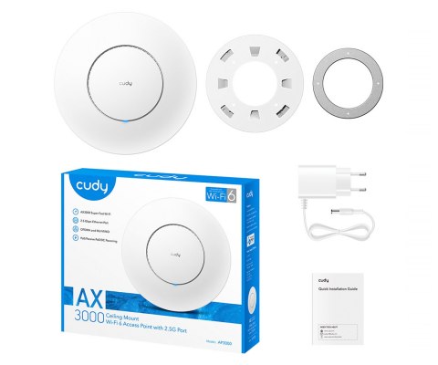 PUNKT DOSTĘPOWY AP3000 Wi-Fi 6 2.4 GHz, 5 GHz 574 Mb/s + 2402 Mb/s CUDY