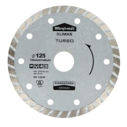 TARCZA DIAMENTOWA DO CIECIA NA SUCHO I NA MOKRO TDT-125M 125 mm WKRĘT-MET KLIMAS