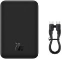 Powerbank Baseus Magnetic Mini PPCX150001 20000mAh 20W PD ŁADOWANIE INDUKCYJNE Qi USB-C KABEL USB-C