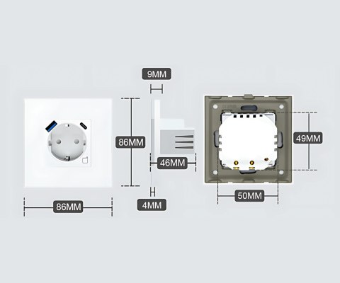 INTELIGENTNE GNIAZDO ELEKTRYCZNE ATLO-PW1-TUYA Wi-Fi, Tuya Smart ATLO