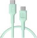 KABEL USB-C / USB-C Greencell PowerFlex 30cm PD 100W zielony silikonowy