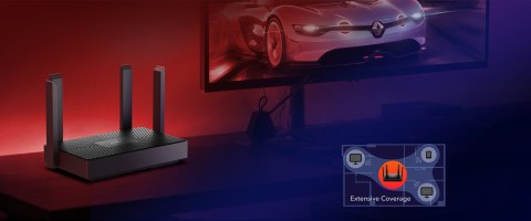 ROUTER WR1500 Wi-Fi 6 2.4 GHz, 5 GHz 300 Mb/s + 1201 Mb/s CUDY