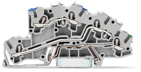 Złączka szynowa WAGO 3‑pietrowa 4mm2 N/L/PE szara 2003‑7646 TOPJOBS 1szt