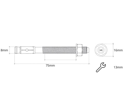 KOTWY EKSPRESOWE B-LE-ZN-08075*P4