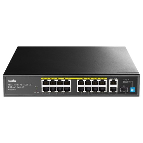 SWITCH POE FS1018PS1 16-PORTOWY SFP CUDY