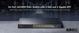 SWITCH POE FS1026PS1 24-PORTOWY SFP CUDY