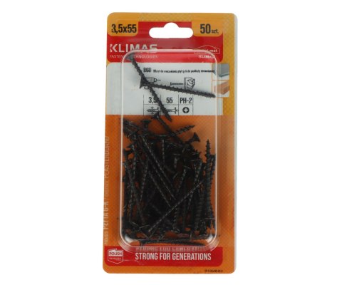 WKRĘTY DO PŁYT KARTONOWO-GIPSOWYCH BGD-35055*P50 KLIMAS