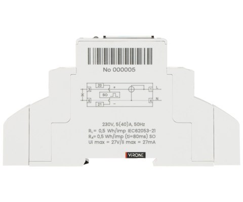 LICZNIK ENERGII ELEKTRYCZNEJ EM-8 JEDNOFAZOWY, ANALOGOWY Virone