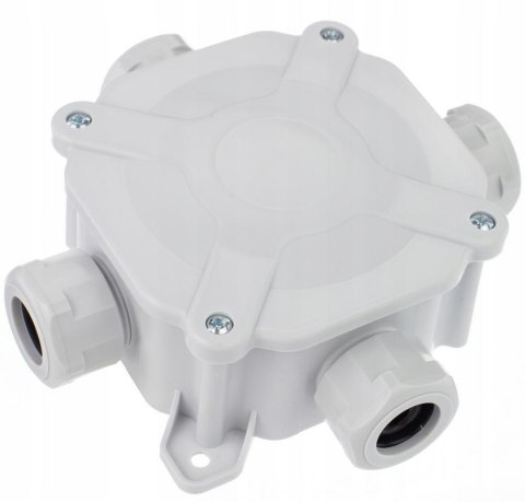 Puszka natynkowa hermetyczna PG16, IP 67 (5x4mm2), kolor szary PAWBOL A.0035