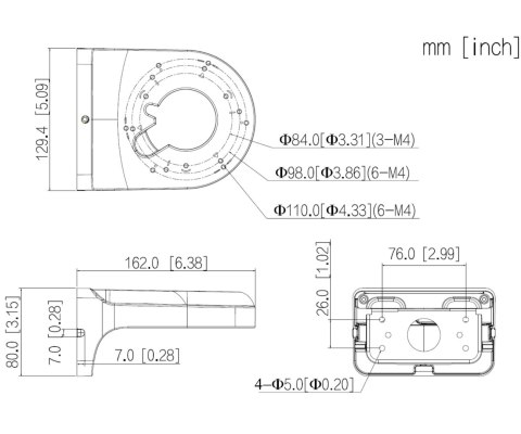 UCHWYT DO KAMER KULISTYCH PFB2203W-B DAHUA