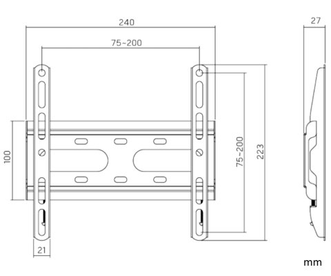 UCHWYT DO TELEWIZORA LUB MONITORA BRATECK-KL31-22F BRATECK