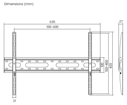 UCHWYT DO TELEWIZORA LUB MONITORA BRATECK-KL31-46F BRATECK