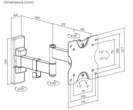 UCHWYT DO TELEWIZORA LUB MONITORA BRATECK-LDA21-112 BRATECK