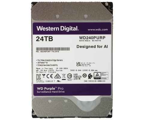 DYSK DO REJESTRATORA HDD-WD240PURP 24TB 24/7 WESTERN DIGITAL