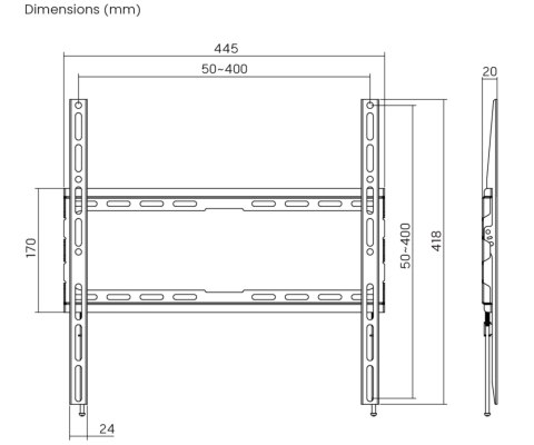 UCHWYT DO TELEWIZORA LUB MONITORA BRATECK-KL32-44F BRATECK