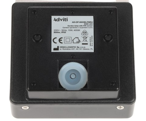 LAMPA OGRODOWA LED Z CZUJNIKIEM RUCHU AD-OP-6605BLPMR4 ENID LED ADVITI