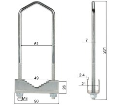 OBEJMA ZACISKOWA OZ-60/M8X190