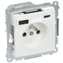 GNIAZDO POJEDYNCZE Z ZASILACZEM USB DGZ1ZUSB2CA.01/11-SIMON54 Premium 230 V 16 A