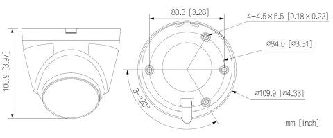 KAMERA IP IPC-HDW1439V-A-IL-0280B-BLACK Smart Dual Light - 4 Mpx 2.8 mm DAHUA