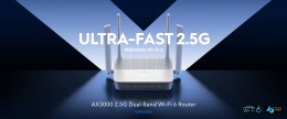 ROUTER WR3000H Wi-Fi 6 2.4 GHz, 5 GHz 574 Mb/s + 2402 Mb/s CUDY