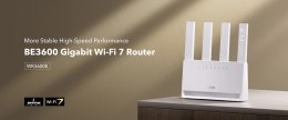 ROUTER WR3600E Wi-Fi 7 2.4 GHz, 5 GHz 688 Mb/s + 2880 Mb/s CUDY