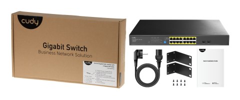 SWITCH POE GS1020PS2 16-PORTOWY SFP CUDY