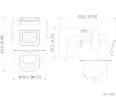 KAMERA SOLARNA PT IP OBROTOWA ZEWNĘTRZNA IPC-PTS2649C-3E3Z-4GB20-3684/0280B-PRO 4G LTE WizColor HYBRID-ZOOM - 3 Mpx DAHUA