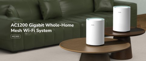 DOMOWY SYSTEM WI-FI MESH M1300(2-PACK) 2.4 GHz, 5 GHz, 300 Mb/s + 867 Mb/s CUDY