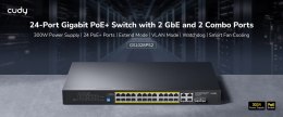 SWITCH POE GS2028PS4-300W 24-PORTOWY SFP CUDY