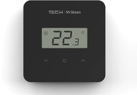 Przewodowy regulator pokojowy sinum czarny R-S2 Tech Sterowniki