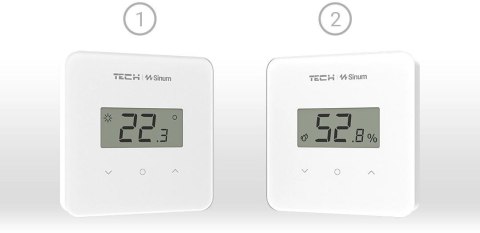 Przewodowy regulator pokojowy sinum czarny R-S2 Tech Sterowniki