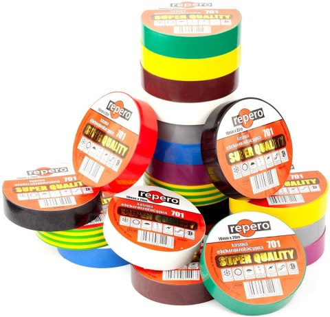 TAŚMA IZOLACYJNA REPERO 701 CZARNA 19MMX20M