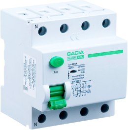Wyłącznik różnicowoprądowy 25A, 30mA, 4P, typ A GACIA PR8NM 4P 25A 30MA A