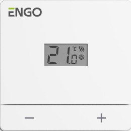 ENGO Controls EASY-24W - Przewodowy, natynkowy regulator temperatury, 24V, biały