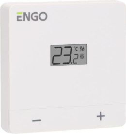 ENGO Controls EASY-24W - Przewodowy, natynkowy regulator temperatury, 24V, biały