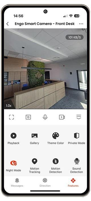 ENGO Controls ECAM - Smart Kamera wewnętrzna, Wi-Fi, obrotowa, 4MP
