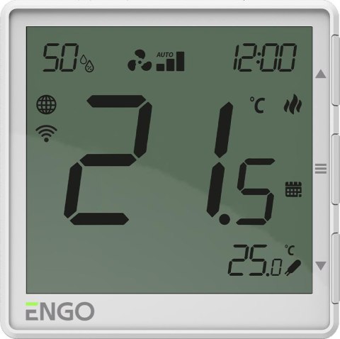 ENGO Controls EFAN-24W - Internetowy, podtynkowy regulator klimakonwektorów, Wi-Fi, 24V