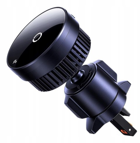 UCHWYT SAMOCHODOWY ŁADOWARKA INDUKCYJNA Baseus MagPro BS-CW04 Qi 2.0 15W MagSafe NA KRATKĘ CZARNY