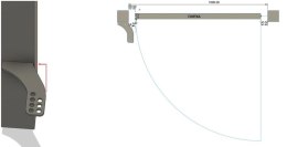 Uchwyty MOD.100/12/36 na słupek do napędów z otworami 12mm: CAME, FAAC, Genius, Proxima itd.