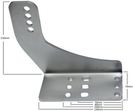 Uchwyty MOD.10/90 poza słupek do napędów z otworami 10mm: Beninca, NICE, BFT Athos, DEA itd.